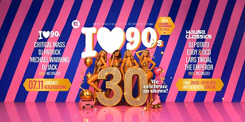 I Love 90s | 07.11.2026 | 2 Areas | Landvast, Alblasserdam — Uitgaan in Dordrecht